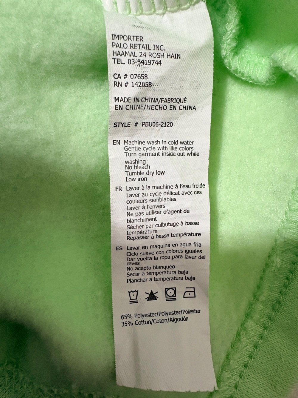 Playboy Mint Green Cropped Hoodie XL Drawstring Back Fleece Lined - Picture 5 of 8